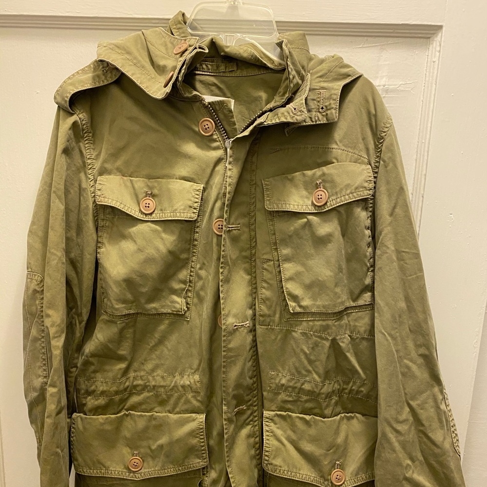 J Crew Green Cargo Jacket